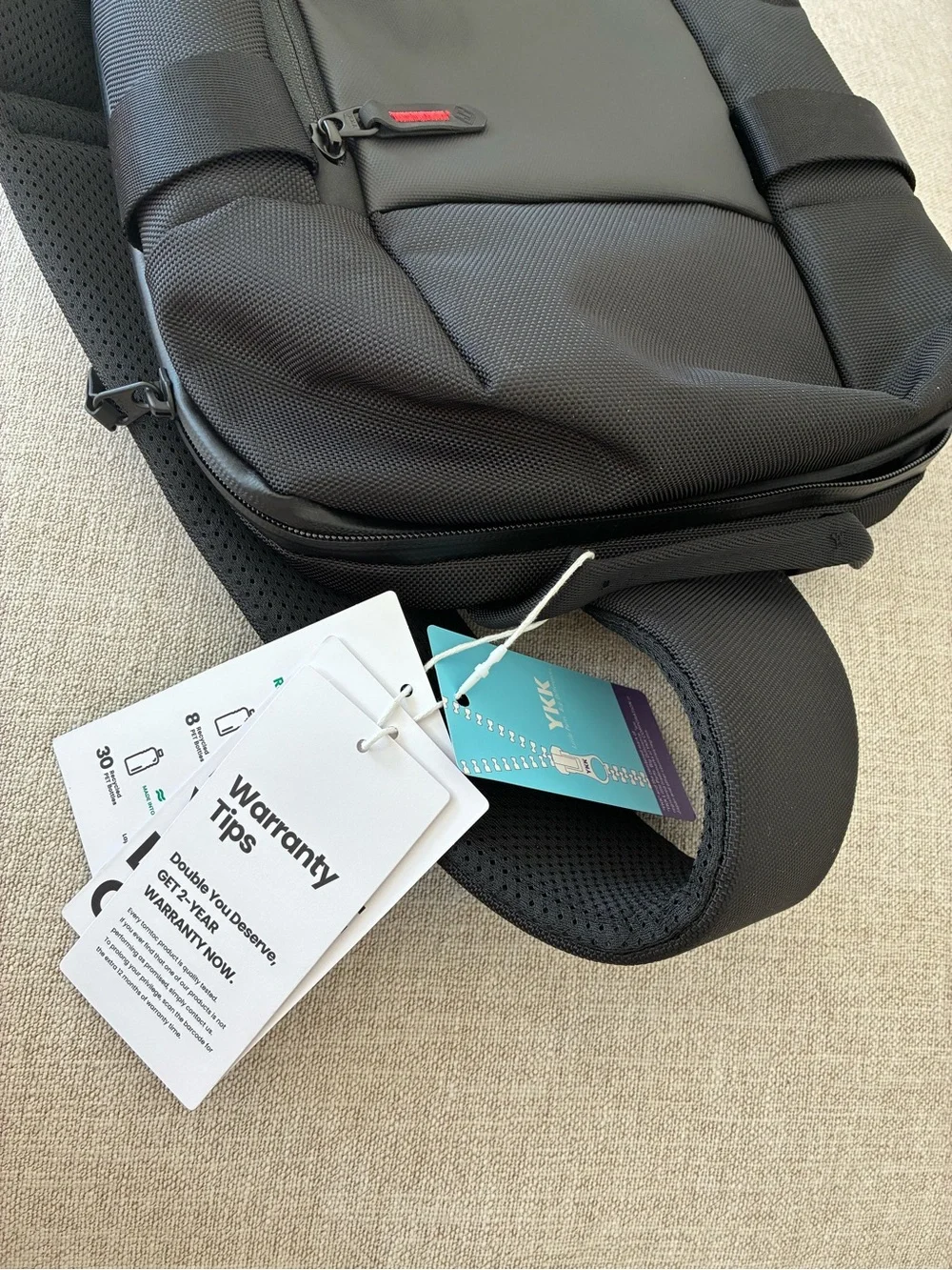 Tomtoc NWT Black Laptop Tech Sling Backpack 14” 15”